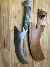 Load image into Gallery viewer, Skinning Knife with Green Wood Handle
