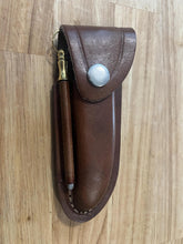 Load image into Gallery viewer, Pocket Knife with Blue Dyed Wood Handle, Wine Opener, &amp; Honing Rod
