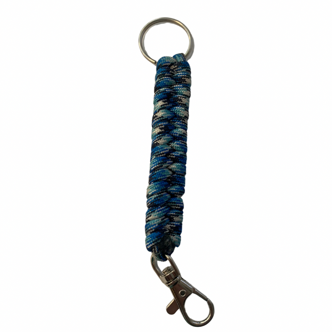 Blue Woven Keychain