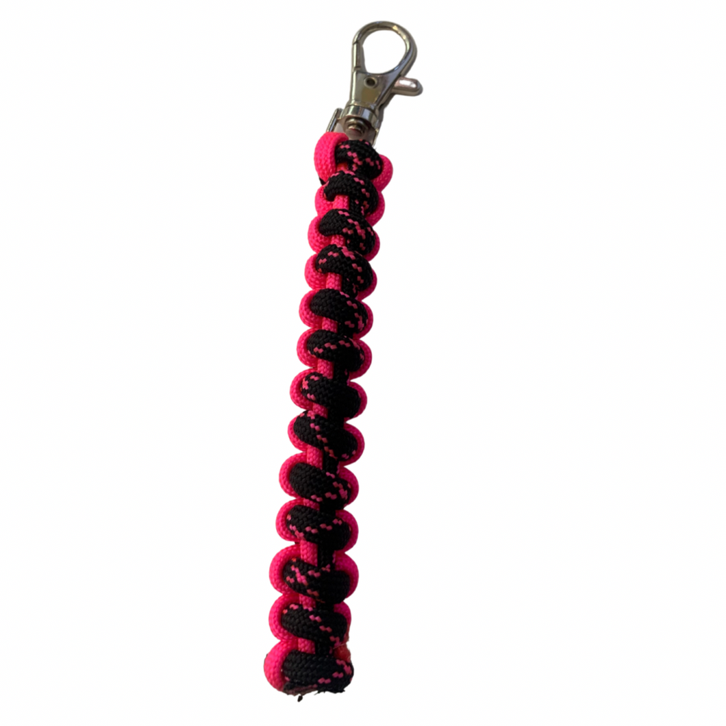 Black & Pink Woven Keychain