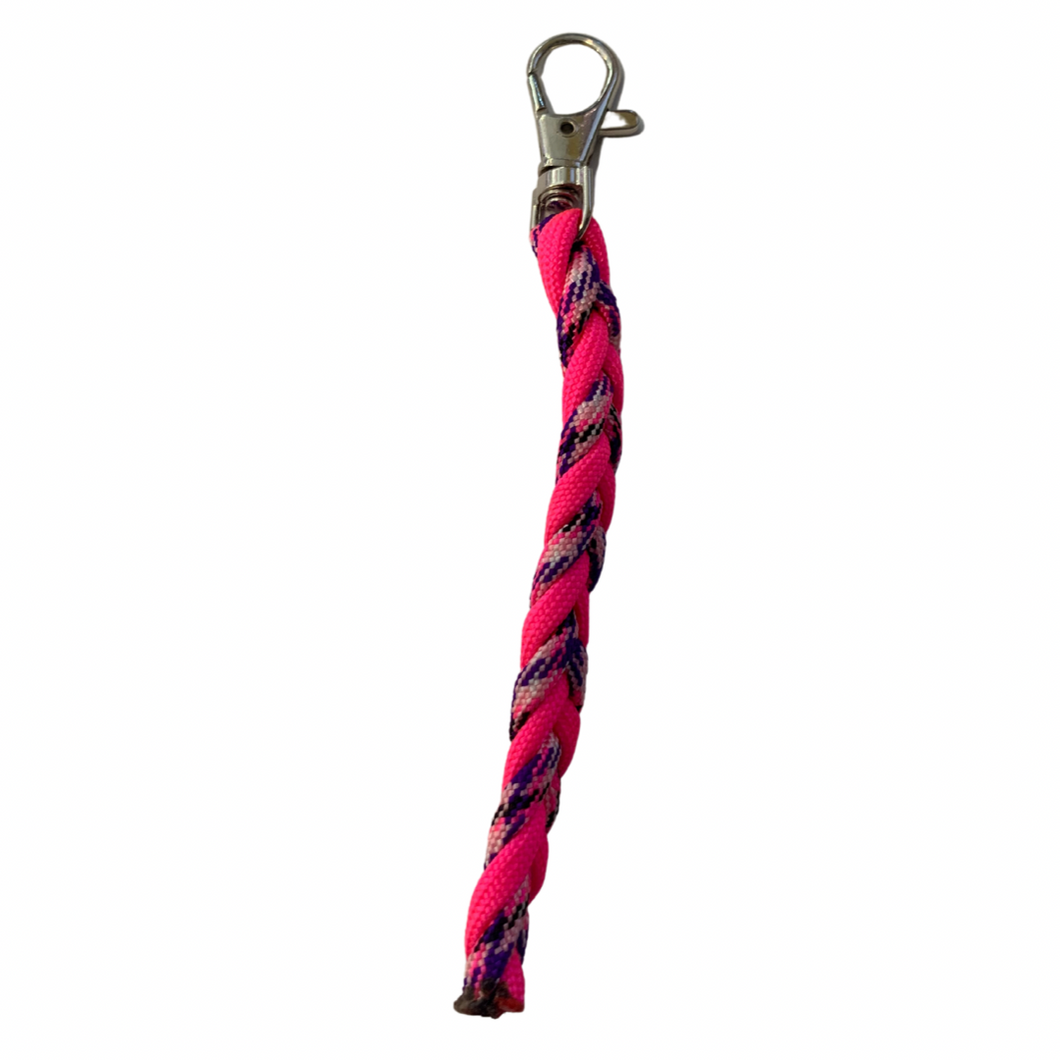 Pink Woven Keychain