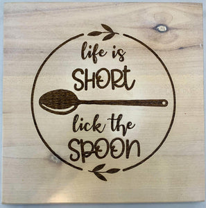 'Life is short...' Wall Art White