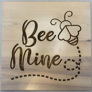 'Bee Mine' Wall Art White