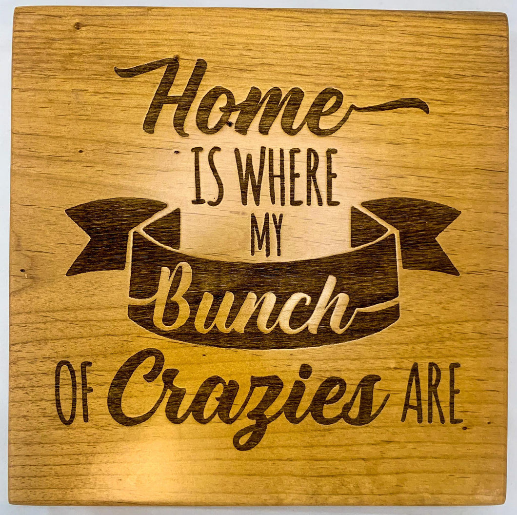 'Home is...' Wall Art Brown