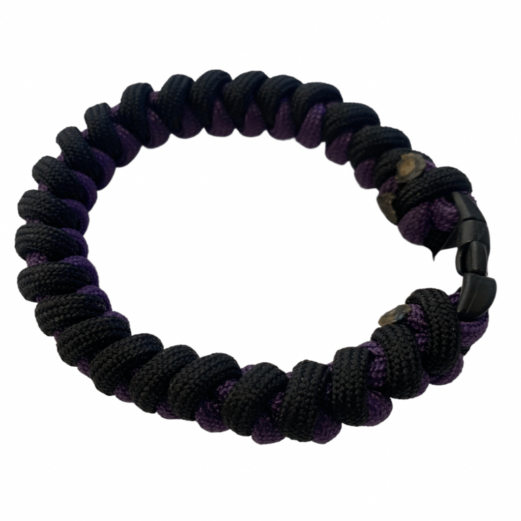 Black & Purple Woven Bracelet
