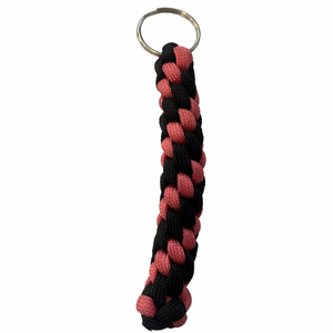 Pink & Black Woven Keychain